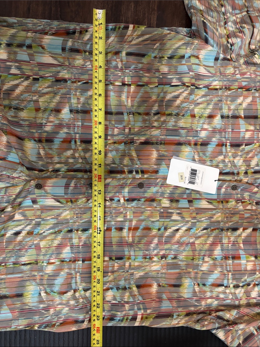 Jhane Barnes Multicolor Abstract Striped Button-Down Shirt - Picture 7 of 8